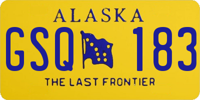 AK license plate GSQ183