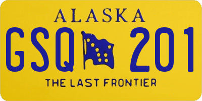 AK license plate GSQ201