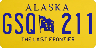 AK license plate GSQ211