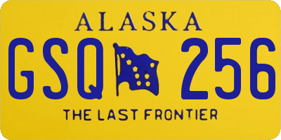 AK license plate GSQ256