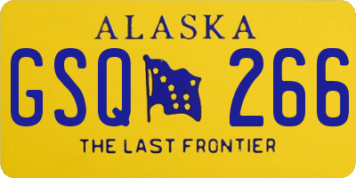 AK license plate GSQ266