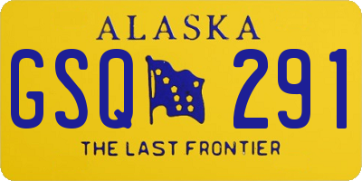 AK license plate GSQ291