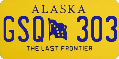 AK license plate GSQ303