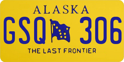 AK license plate GSQ306
