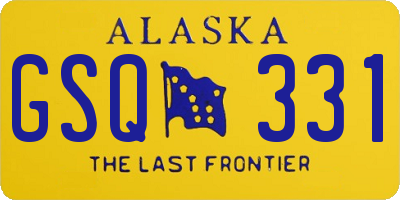 AK license plate GSQ331