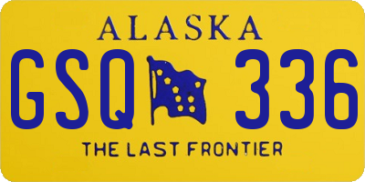 AK license plate GSQ336
