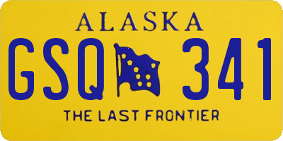 AK license plate GSQ341