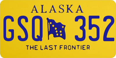 AK license plate GSQ352