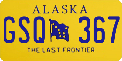 AK license plate GSQ367