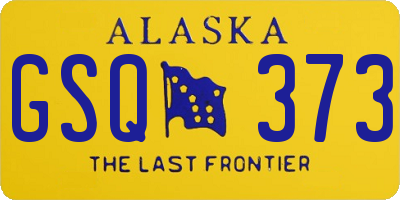 AK license plate GSQ373