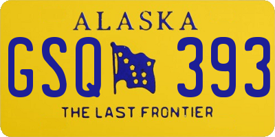 AK license plate GSQ393