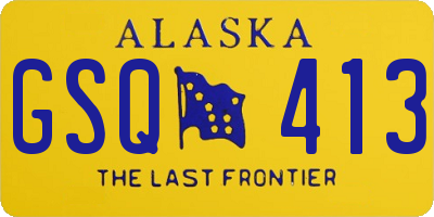AK license plate GSQ413