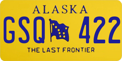 AK license plate GSQ422