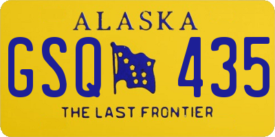 AK license plate GSQ435