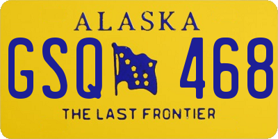 AK license plate GSQ468