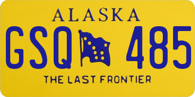AK license plate GSQ485