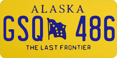 AK license plate GSQ486