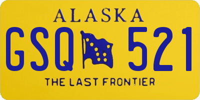 AK license plate GSQ521