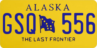 AK license plate GSQ556