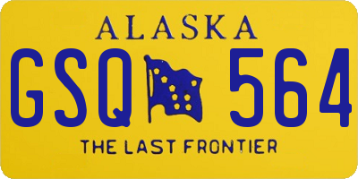 AK license plate GSQ564