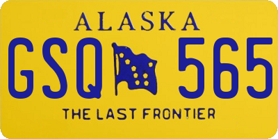 AK license plate GSQ565