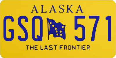 AK license plate GSQ571