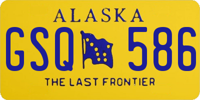AK license plate GSQ586