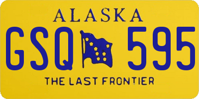 AK license plate GSQ595