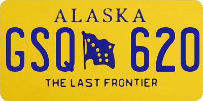 AK license plate GSQ620