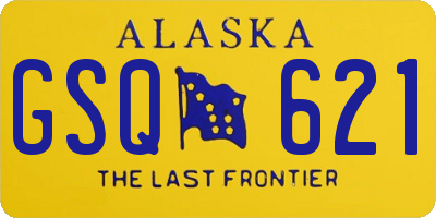 AK license plate GSQ621