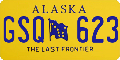 AK license plate GSQ623