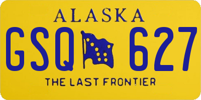 AK license plate GSQ627