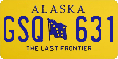 AK license plate GSQ631