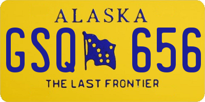 AK license plate GSQ656