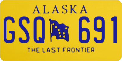 AK license plate GSQ691