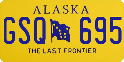 AK license plate GSQ695