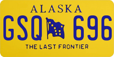 AK license plate GSQ696