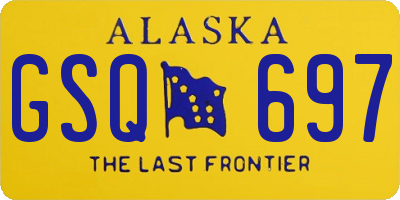 AK license plate GSQ697