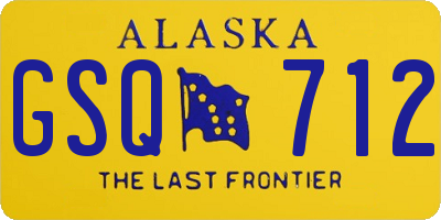 AK license plate GSQ712