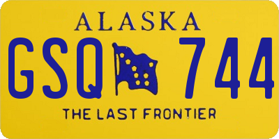 AK license plate GSQ744
