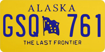AK license plate GSQ761