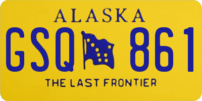 AK license plate GSQ861