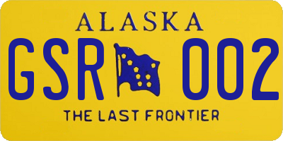 AK license plate GSR002
