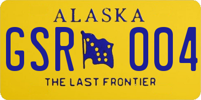 AK license plate GSR004