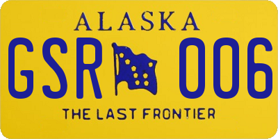 AK license plate GSR006