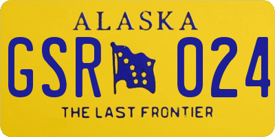 AK license plate GSR024
