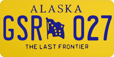 AK license plate GSR027