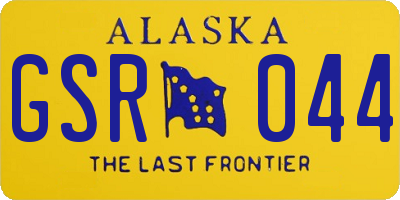 AK license plate GSR044