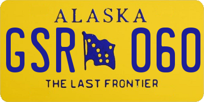 AK license plate GSR060