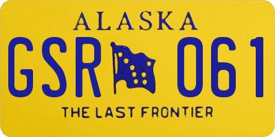 AK license plate GSR061
